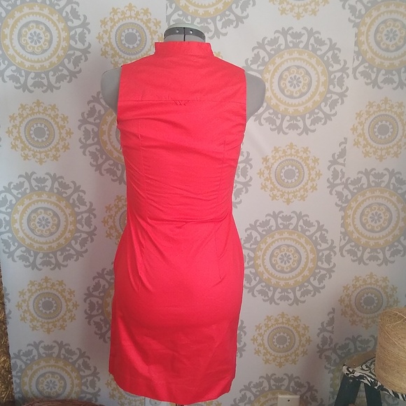 L&L linen and Life red sleeveless midi sheath dress size 6 - Picture 2 of 5